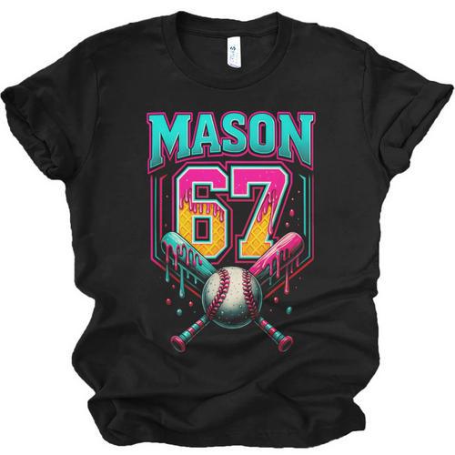 Mason 67 Ice Cream Drip Baseball Ice Cream Drip Unisex Jersey T-Shirt - Sportilla