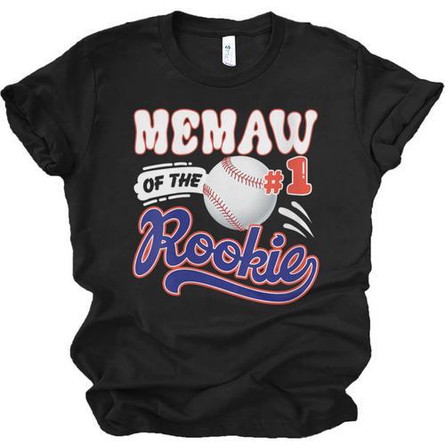 Memaw Rookie Of Year 1st Birthday Baseball Theme Matching Unisex Jersey T-Shirt - Sportilla