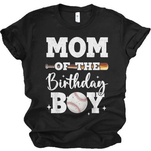 Mom Of The Birthday Boy Baseball Bday Family Unisex Jersey T-Shirt - Sportilla