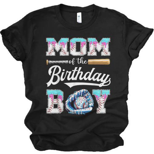 Mom Of The Birthday Boy Baseball Ice Cream Drip Matching Unisex Jersey T-Shirt - Sportilla