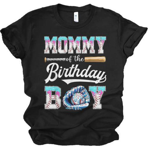 Mommy Of The Birthday Boy Baseball Ice Cream Drip Matching Unisex Jersey T-Shirt - Sportilla