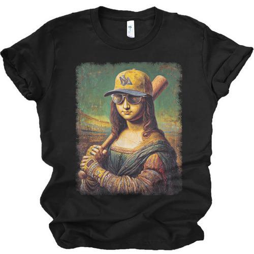 Mona Lisa Baseball Trending Aesthetic Streetwear Unisex Jersey T-Shirt - Sportilla