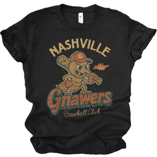 Nashville Gnawers Retro Minor League Baseball Unisex Jersey T-Shirt - Sportilla