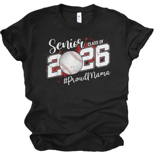 Proud Mama Of A 2026 Senior Baseball Graduation Mom Unisex Jersey T-Shirt - Sportilla