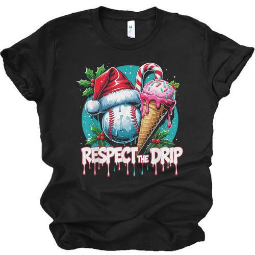 Respect The Drip Baseball Christmas Holiday Unisex Jersey T-Shirt - Sportilla