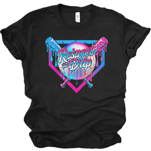 Respect The Drip Baseball Ice Cream For Kids Boys Youth Unisex Jersey T-Shirt - Sportilla