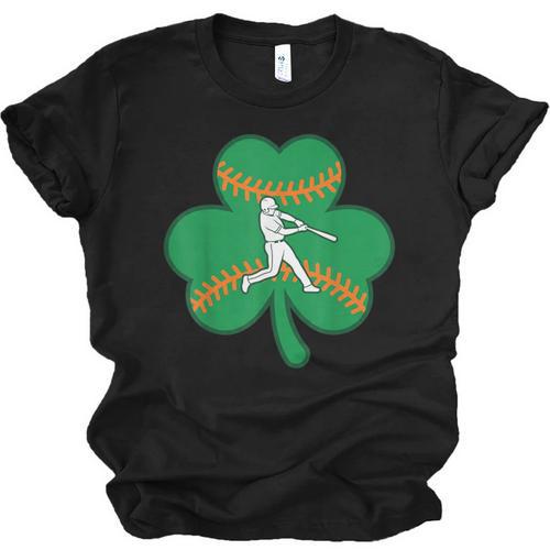 Retro Shamrock Baseball St Patricks Day Men Women Boys Girls Unisex Jersey T-Shirt - Sportilla