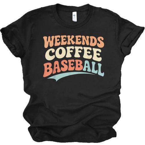 Weekends Coffee Baseball Retro Vibes Unisex Jersey T-Shirt - Sportilla