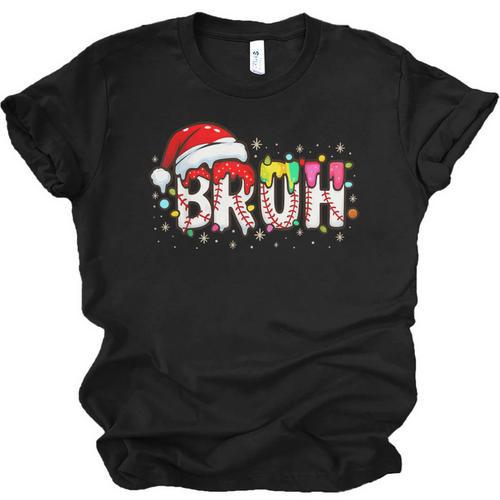 Santa Bruh Baseball Christmas Xmas Meme Pajamas Family Unisex Jersey T-Shirt - Sportilla