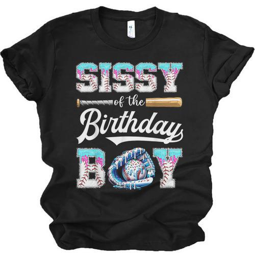 Sissy Of The Birthday Boy Baseball Ice Cream Drip Matching Unisex Jersey T-Shirt - Sportilla