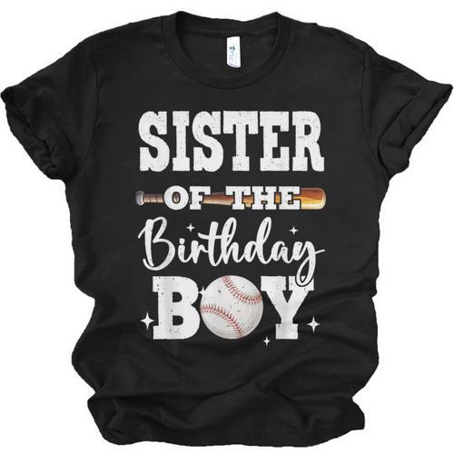 Sister Of The Birthday Boy Baseball Bday Family Unisex Jersey T-Shirt - Sportilla
