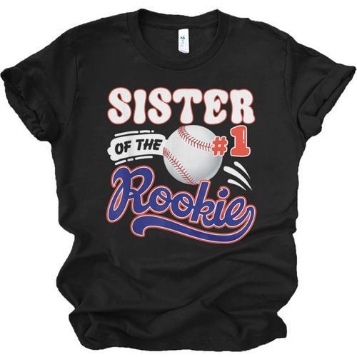 Sister Rookie Of Year 1st Birthday Baseball Theme Matching Unisex Jersey T-Shirt - Sportilla