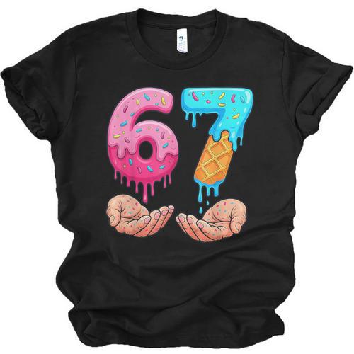 Six Seven 6-7 Baseball Ice Cream Drip 67 Meme Hands Unisex Jersey T-Shirt - Sportilla