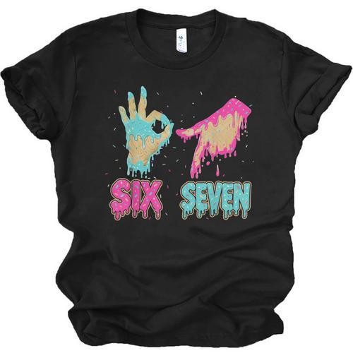 Six Seven 67 Meme Ice Cream Drip Baseball For Boy Kids Unisex Jersey T-Shirt - Sportilla