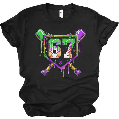Six Seven Mardi Gras Baseball Sports Party Unisex Jersey T-Shirt - Sportilla