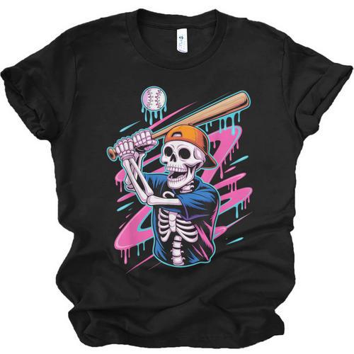 Skeleton Baseball Drip Boy Youth Dripping Baseball Halloween Unisex Jersey T-Shirt - Sportilla