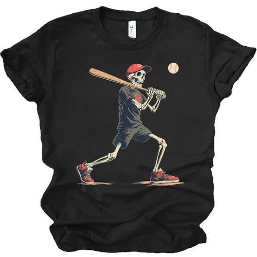 Skeleton Baseball Halloween Costume Men Boys Kids Unisex Jersey T-Shirt - Sportilla
