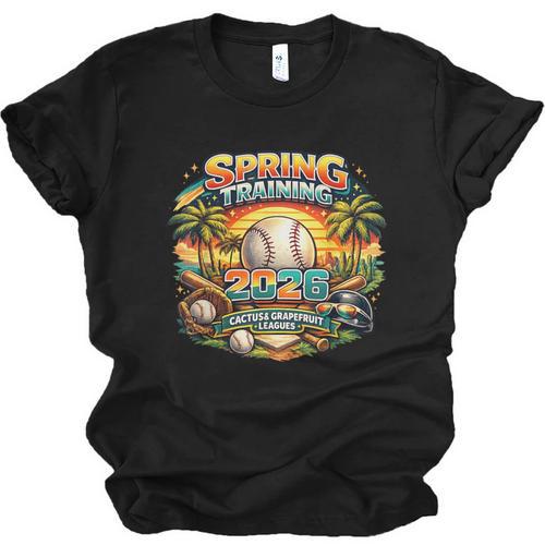 Spring Training 2026 Retro Baseball Palm Cactus Unisex Jersey T-Shirt - Sportilla