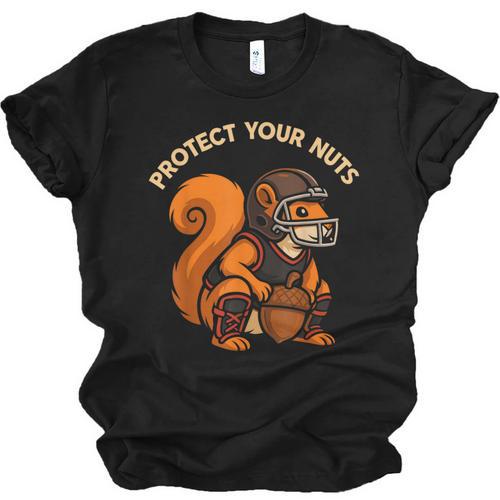 Squirell Baseball Catcher Player Joke Tee Protect Your Nuts Unisex Jersey T-Shirt - Sportilla