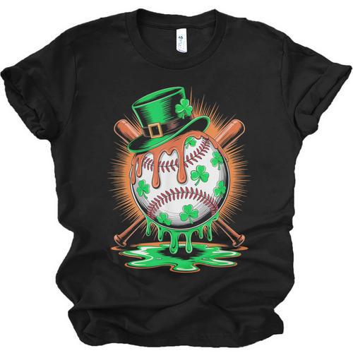 St Patrick Day Baseball Drip Ice Cream Kids Boys Men Unisex Jersey T-Shirt - Sportilla