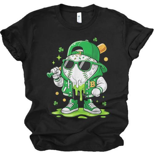 St Patrick Day Baseball Drip Ice Cream Men Boys Kids Unisex Jersey T-Shirt - Sportilla