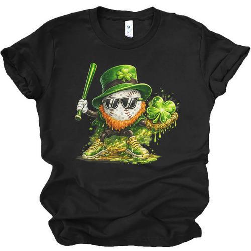St Patrick’s Day Baseball Shamrock Player Unisex Jersey T-Shirt - Sportilla