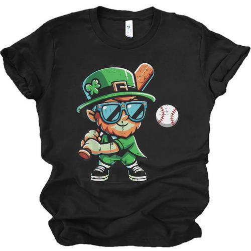 St Patricks Day Leprechaun Baseball Saint Paddys Boys Men Unisex Jersey T-Shirt - Sportilla