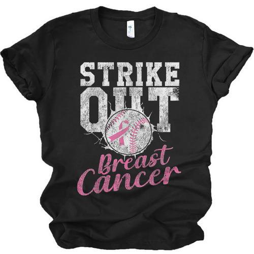 Strike Out Breast Cancer Baseball Warrior Unisex Jersey T-Shirt - Sportilla