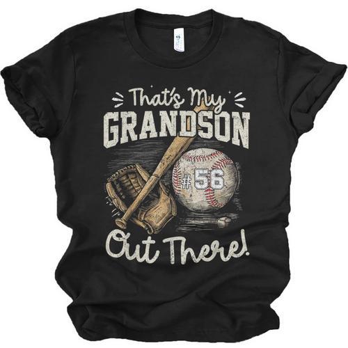 That's My Grandson Out There Jersey Number 56 Baseball Unisex Jersey T-Shirt - Sportilla