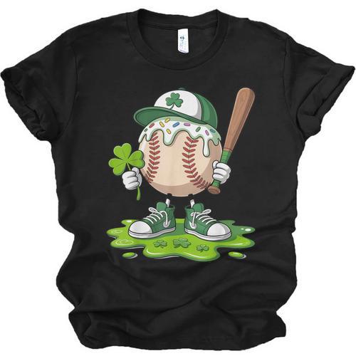 Toddler Baseball Drip Ice Cream Boys Kids St Patricks Day Unisex Jersey T-Shirt - Sportilla
