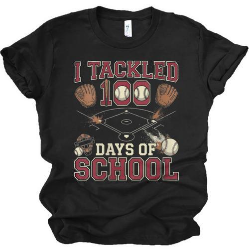 Women's 100 Days Of School Boys Kids Baseball Unisex Jersey T-Shirt - Sportilla