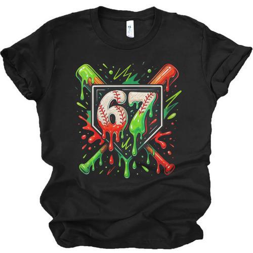 Xmas Baseball Six Seven 67 Meme Ice Cream Drip Men Women Unisex Jersey T-Shirt - Sportilla