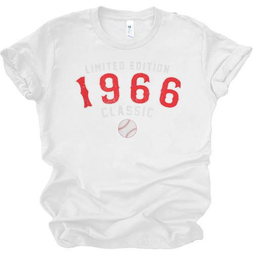 60 Year Old 1966 Classic Baseball 60th Birthday Unisex Jersey T-Shirt - Sportilla