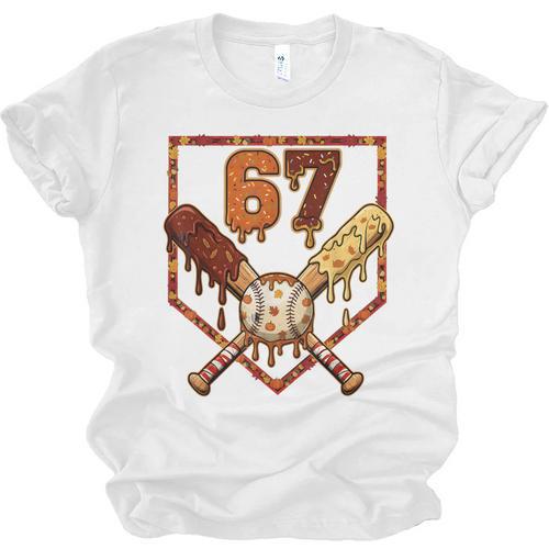 67 Baseball Drip Thanksgiving Six Seven Boys Teens Kids Unisex Jersey T-Shirt - Sportilla
