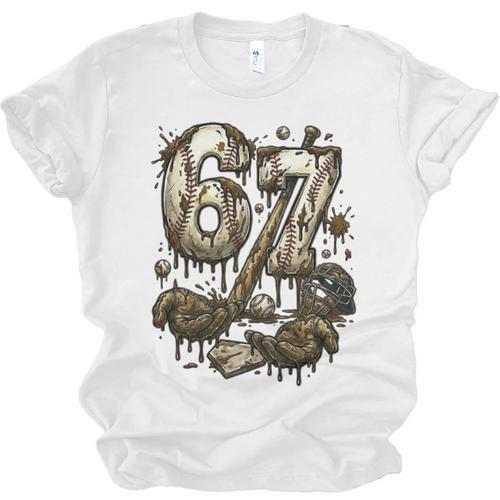 67 Baseball Six Seven Baseball 6 7 Kids Boys Girls Unisex Jersey T-Shirt - Sportilla