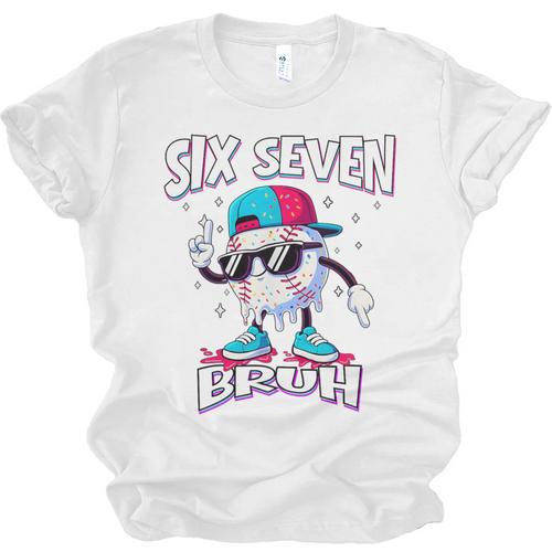 67 Meme Six Seven Baseball Ice Cream Drip Girls Boys Premium Tri-Blend Unisex Jersey T-Shirt - Sportilla