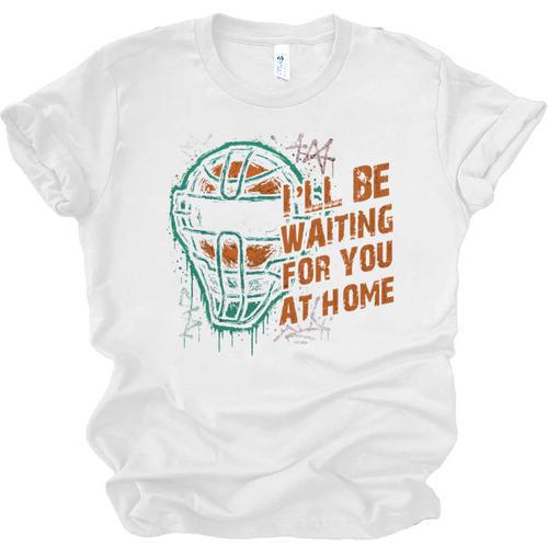 Baseball Catcher Waiting At Home Aggressive Player Quote Unisex Jersey T-Shirt - Sportilla