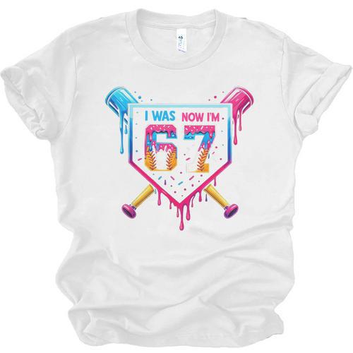 Baseball Drip I Was 6 Now I'm 7 67 Meme 7th Birthday Unisex Jersey T-Shirt - Sportilla