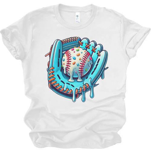 Baseball Drip Ice Cream Sprinkles Baseball Player Premium Tri-Blend Unisex Jersey T-Shirt - Sportilla