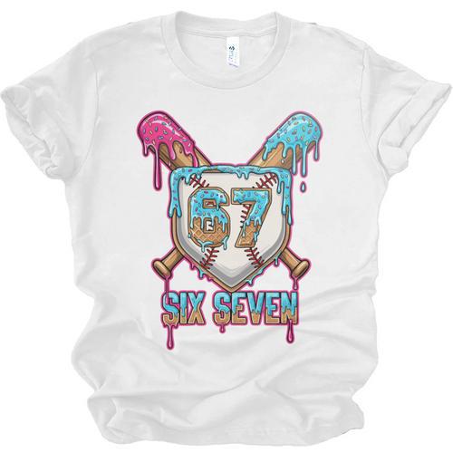 Baseball Drip Number 67 Player 6-7 Six Seven Meme Gen Alpha Unisex Jersey T-Shirt - Sportilla