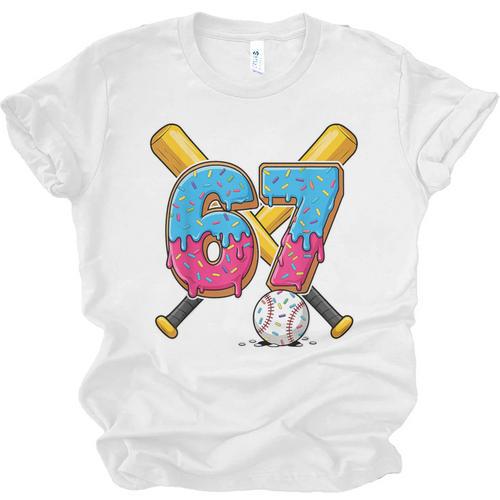 Baseball Drip Number 67 Player 67th Birthday Meme Gen Alpha Unisex Jersey T-Shirt - Sportilla