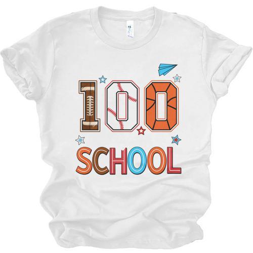 Baseball Football Basketball I Survived 100 Days Of School Unisex Jersey T-Shirt - Sportilla