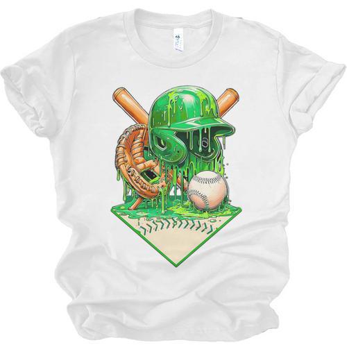 Baseball Life Style Ice Cream Drip Green Premium Tri-Blend Unisex Jersey T-Shirt - Sportilla