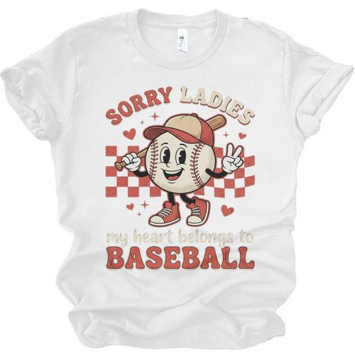 Boys & Women Men Baseball Valentine With Hearts Sporty Love Unisex Jersey T-Shirt - Sportilla