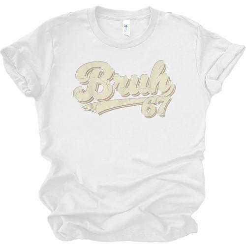 Bruh 67 Baseball Style Meme Slang Sports Number Graphic Unisex Jersey T-Shirt - Sportilla