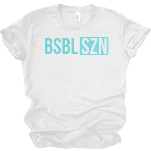 BSBL SZN Baseball Season Game Day Boys Girls Youth Premium Tri-Blend Unisex Jersey T-Shirt - Sportilla
