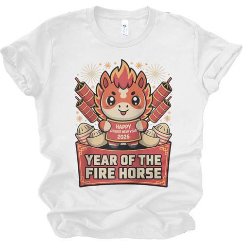 Chinese New Year 2026 Fire Horse Celebration Raglan Baseball Tee Unisex Jersey T-Shirt - Sportilla