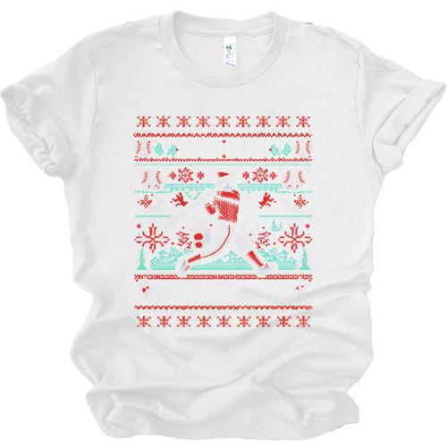 Ho Ho Homerun Baseball Ugly Christmas Sweater Party Hitter Unisex Jersey T-Shirt - Sportilla