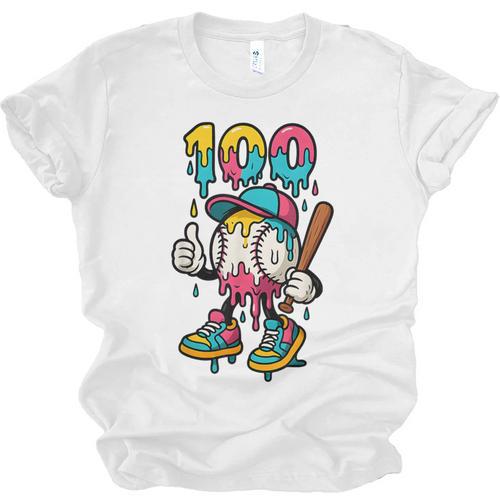 Ice Cream Drip Baseball Party 100 Days Of School Teacher Unisex Jersey T-Shirt - Sportilla