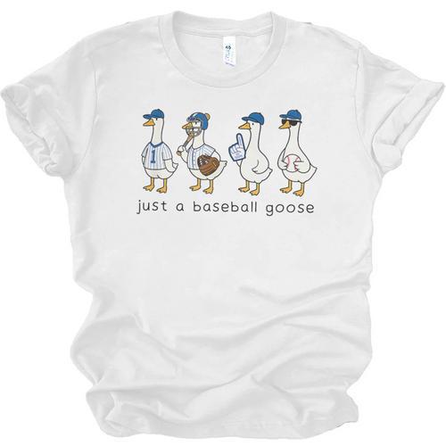 Just a Baseball GooseLife Is Better With Geese On Your Team Unisex Jersey T-Shirt - Sportilla